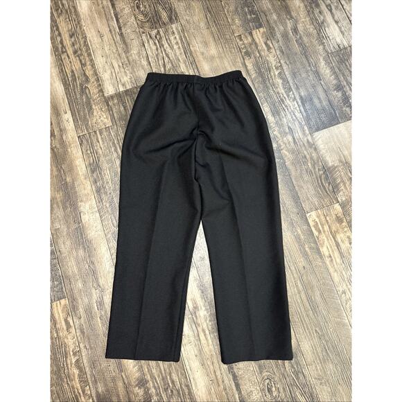 Alfred Dunner Pull On Pants Women 12 Petite 12P Elastic Waist Solid Black - Picture 5 of 5
